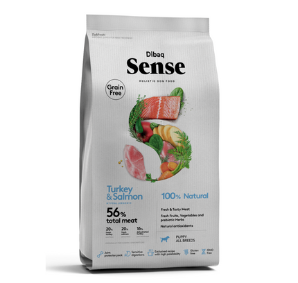 Dibaq Sense Alimento Holistic Pavo y Salmón para Cachorro