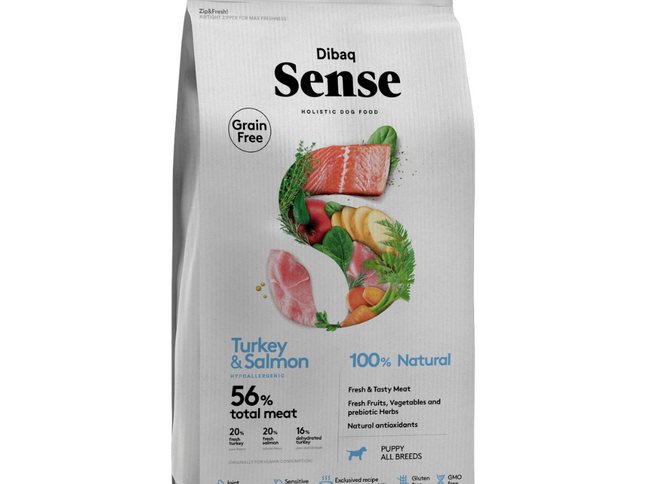 Dibaq Sense Alimento Holistic Pavo y Salmón para Cachorro