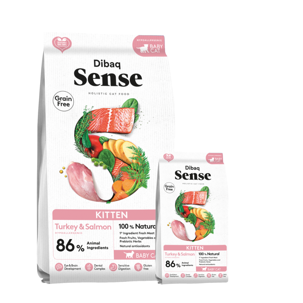 Dibaq Sense Alimento Kitten Salmon y Pavo Gatos