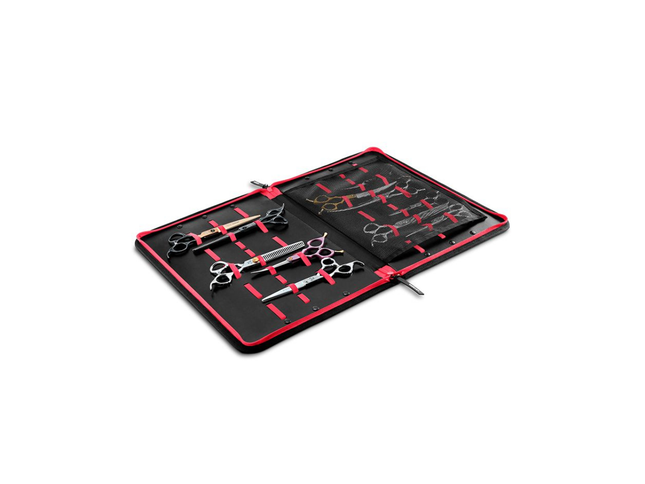 Artero Funda Rígida Orion para 20 Tijeras (Negra y Roja)