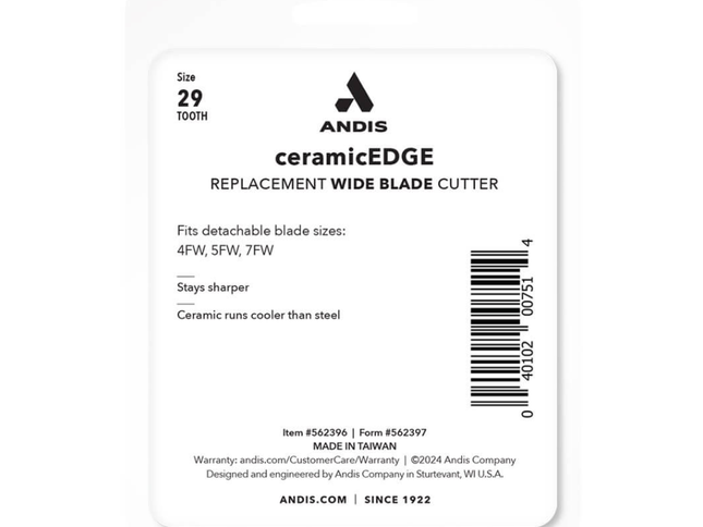 Repuesto de cerámica para cuchillas anchas de 4W, 5W, 7W