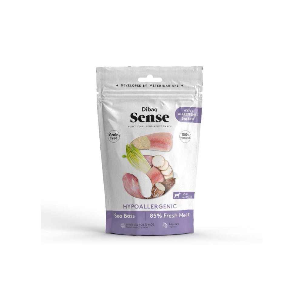 Snack Hipoallergenic Sea Bass 100g - Dibaq Sense
