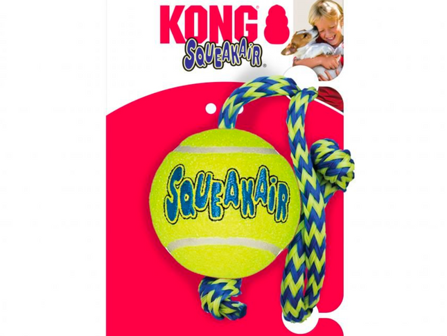 KONG Squeakair Ball With Rope
