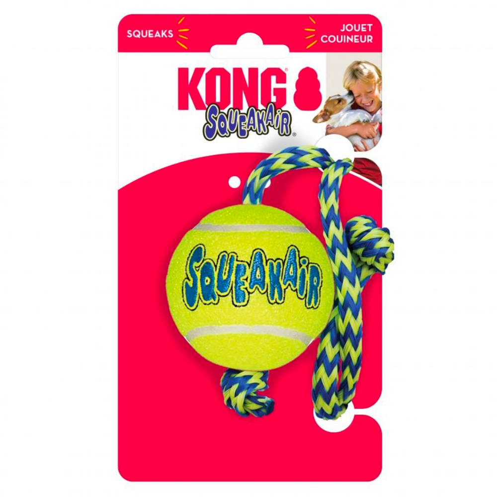 KONG Squeakair Ball With Rope