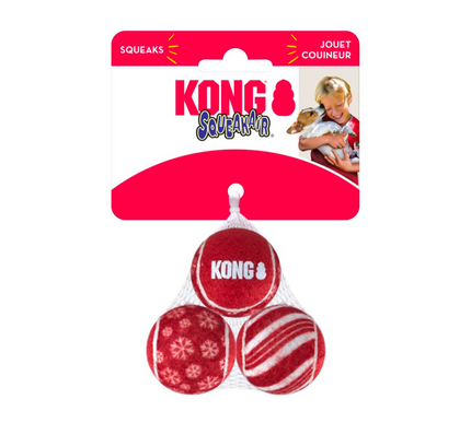 KONG Holiday SqueakAir Ball 3X M