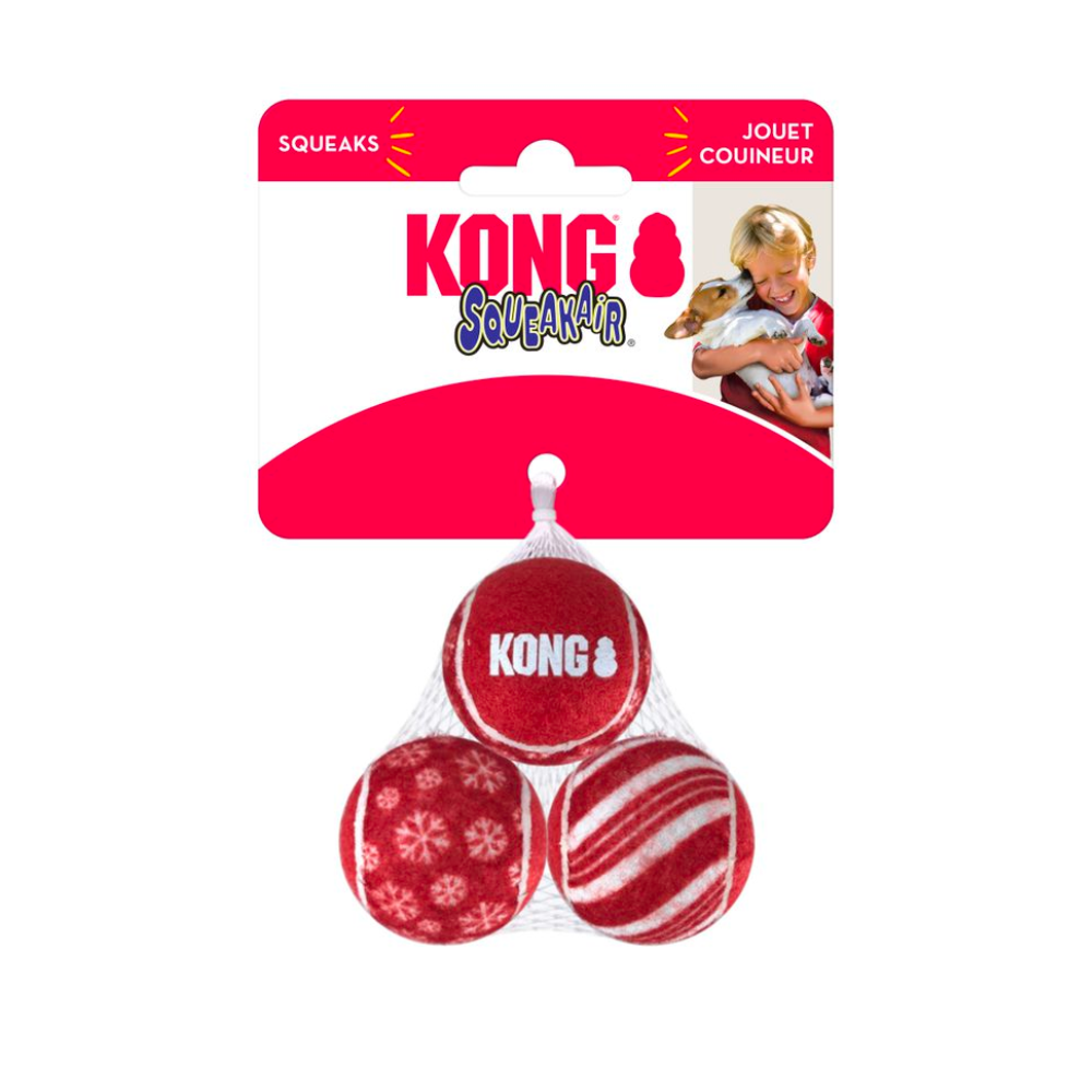 KONG Holiday SqueakAir Ball 3X M