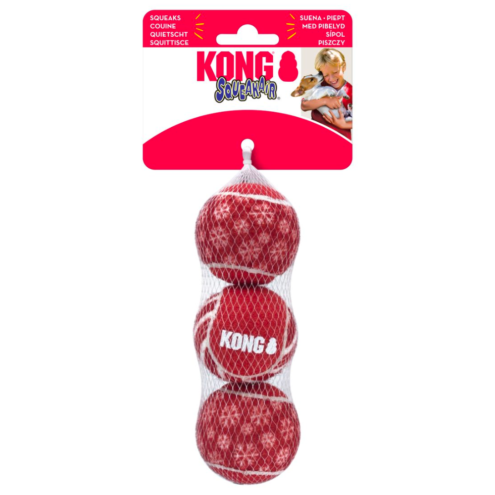 KONG Holiday SqueakAir Ball 3X M