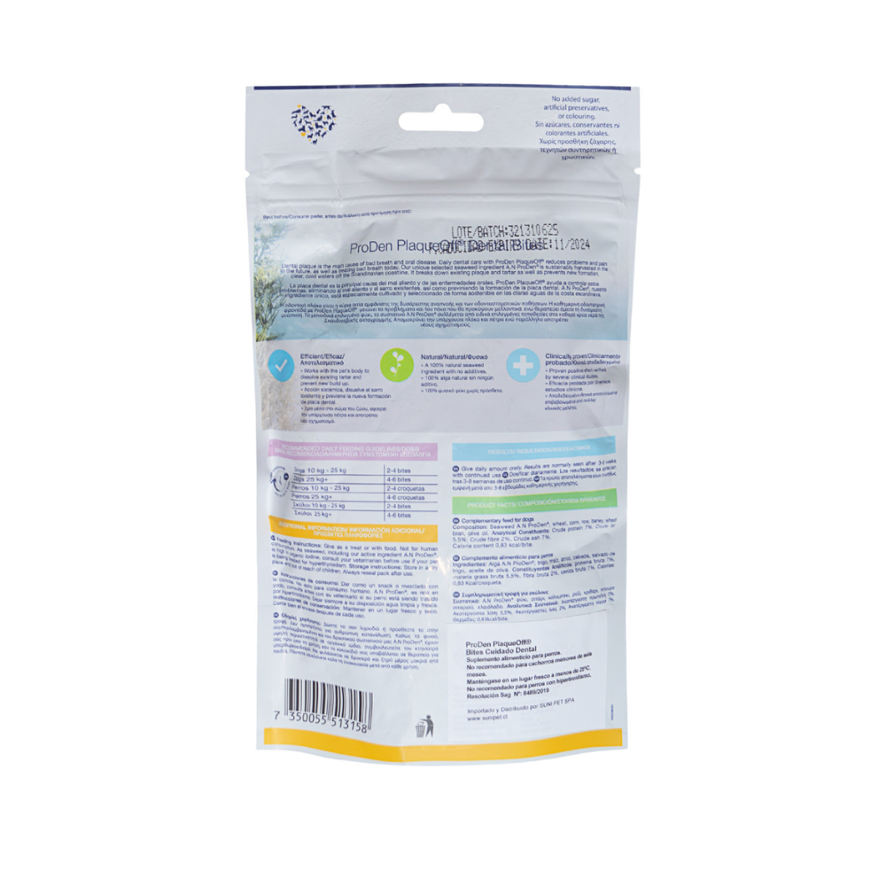 PRODEN PLAQUEOFF® SNACK DENTAL PERRO GRANDE