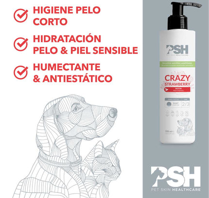 PSH Acondicionador Crazy Strawberry Hogar 300ml (Manto Corto)