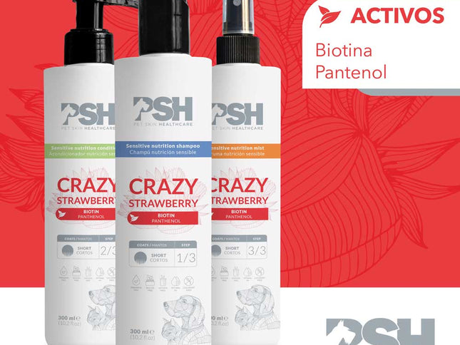PSH Acondicionador Crazy Strawberry Hogar 300ml (Manto Corto)