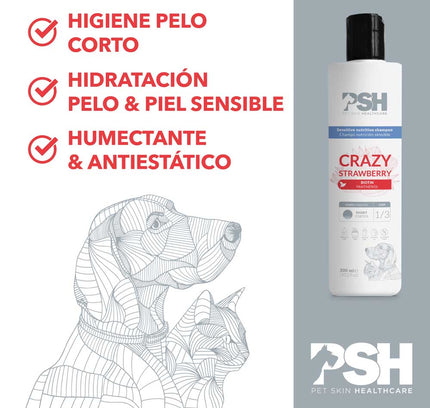PSH Shampoo Crazy Strawberry Hogar 300ml (Manto Corto)