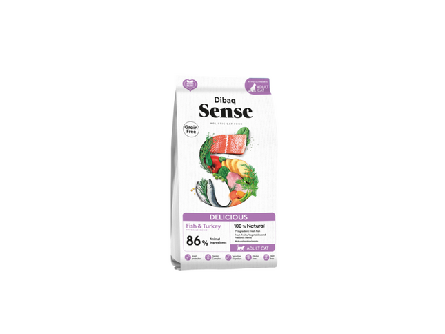Dibaq Sense Alimento Delicious Pescado y Pavo para Gatos