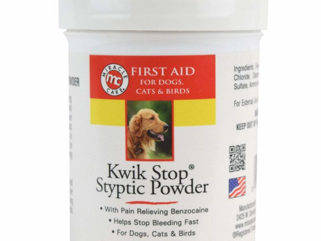 Polvo hemostático para uñas Kwik Stop Styptic Powder
