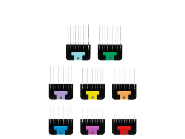Set Alzadores Andis 8 piezas de Acero Inoxidable